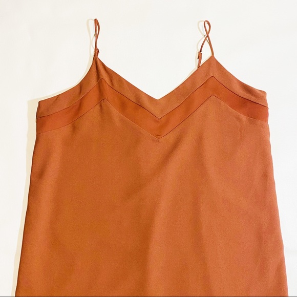 Naked Zebra Last Call  STRAPPY MINI PANELED DETAILED SHIFT DRESS in bronze - Picture 5 of 11